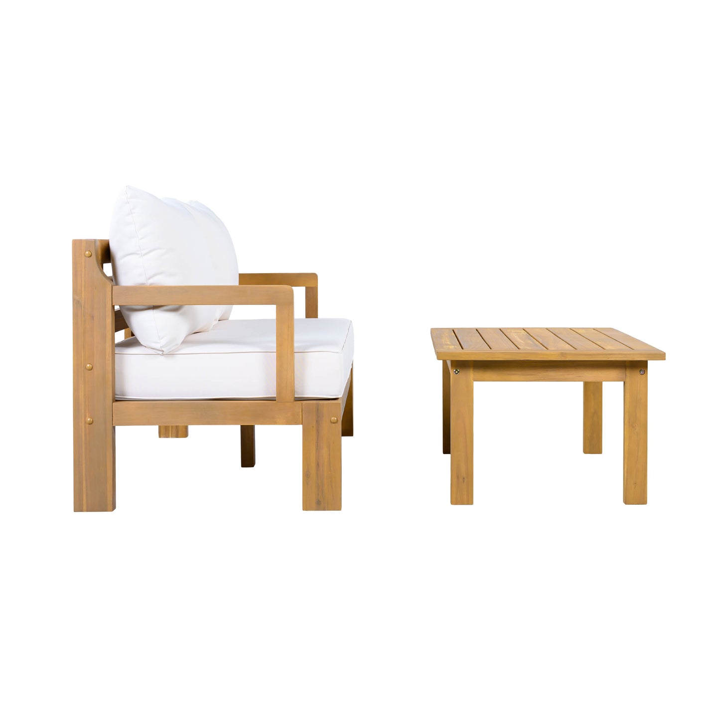 Premium Acacia Wood Two Piece Patio Chat Set