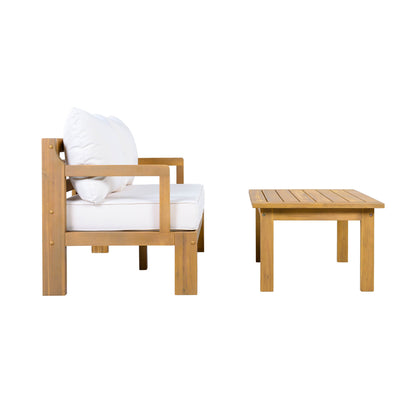 Premium Acacia Wood Two Piece Patio Chat Set