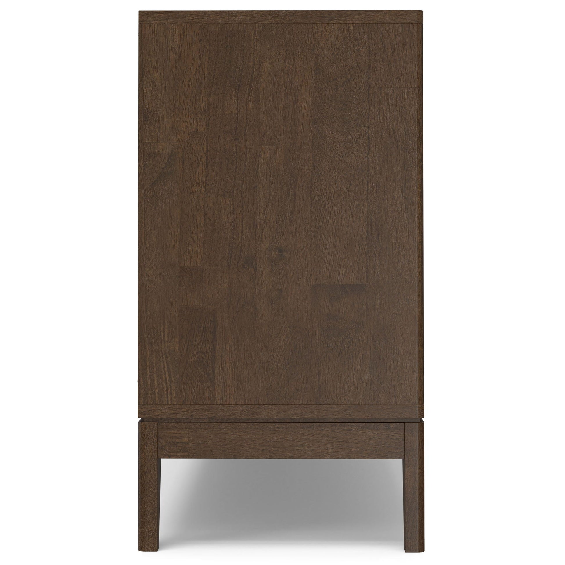 Harper 3-Door Walnut Brown Sideboard Buffet by HouseOfZazla with mirrored panel on Tampa Home & Garden Store