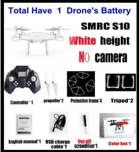 Sell My Stuff SMRC S10 FPV quadcopter drone kit with white frame and remote controller accessories on Tampa Home & Garden Store