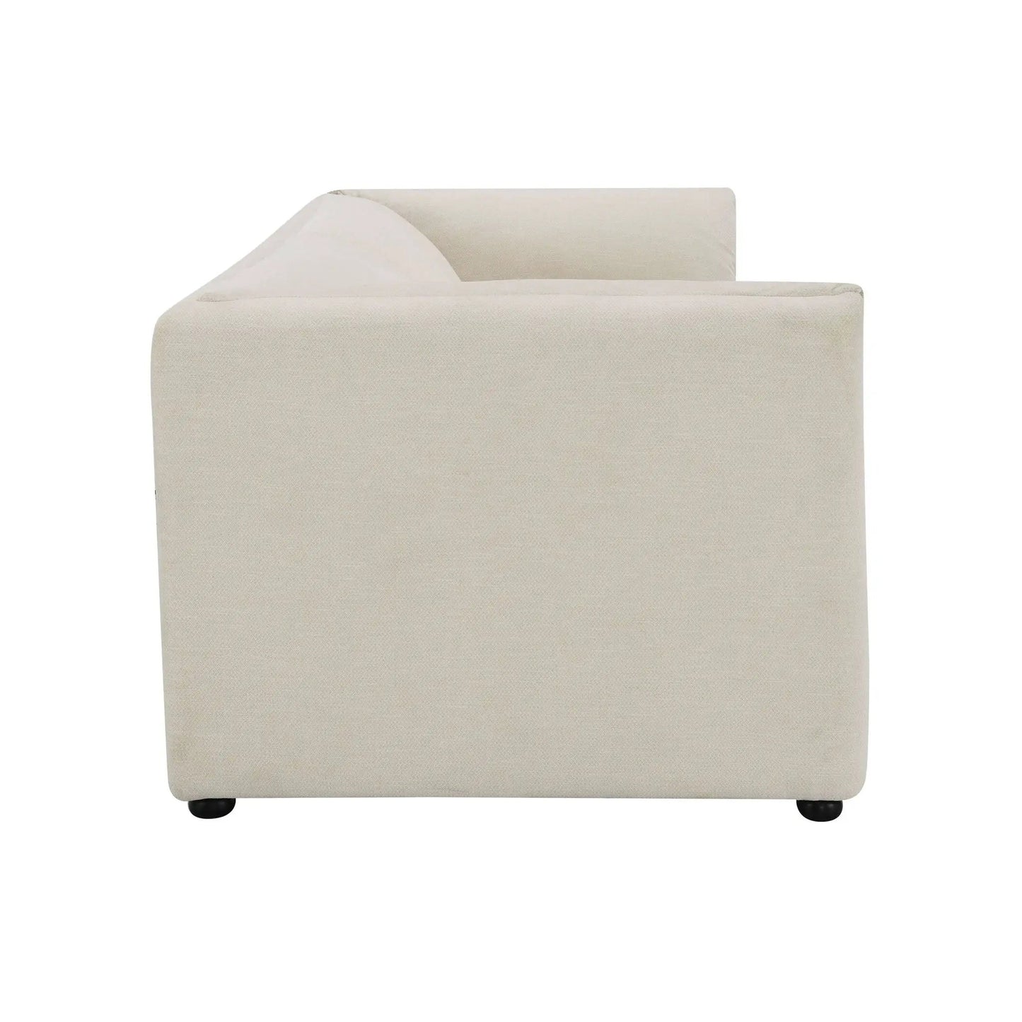 Jaeda Boucle Sofa beige stationary sofa in textured boucle fabric by Unique Piece Furniture on Tampa Home & Garden Store