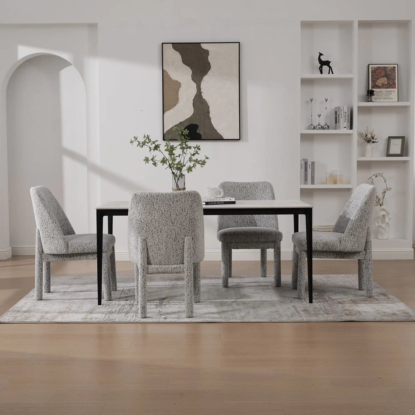 Wide Minimalist Dining Chair for Modern Homes