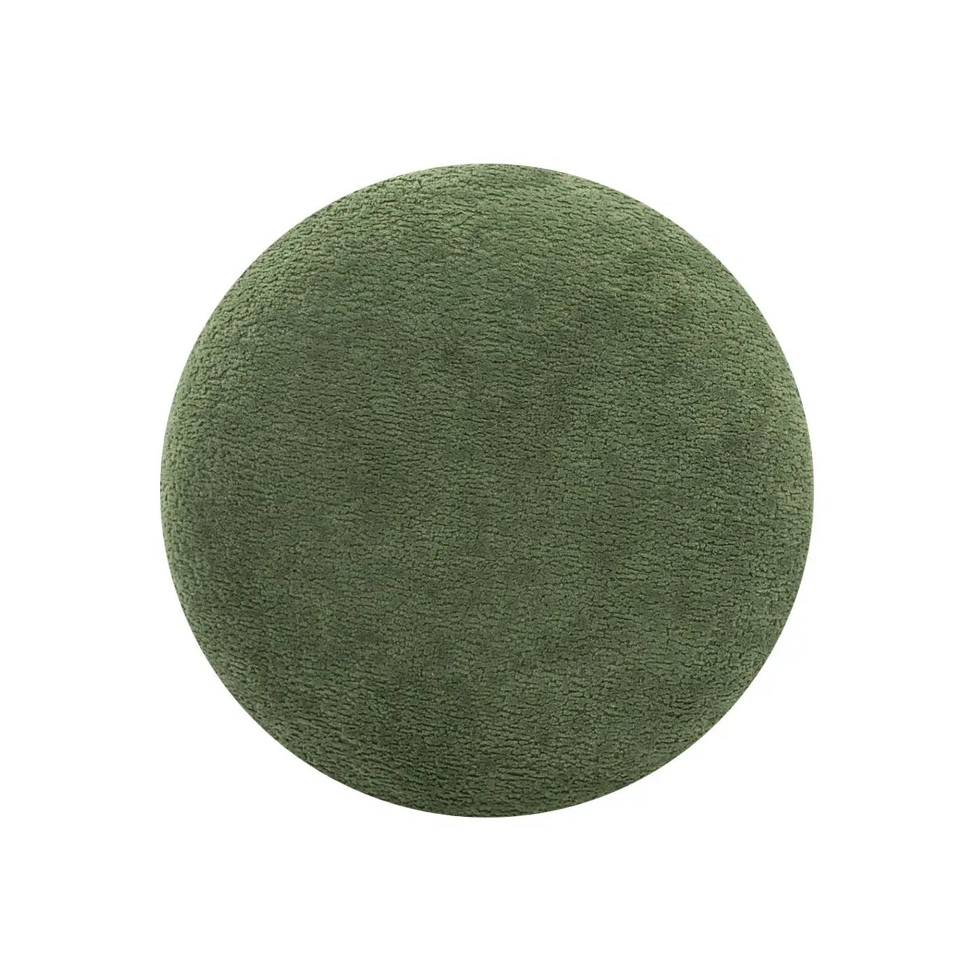 Fuji mushroom footstool ottoman in olive green textured upholstery by Unique Piece Furniture on Tampa Home & Garden Store