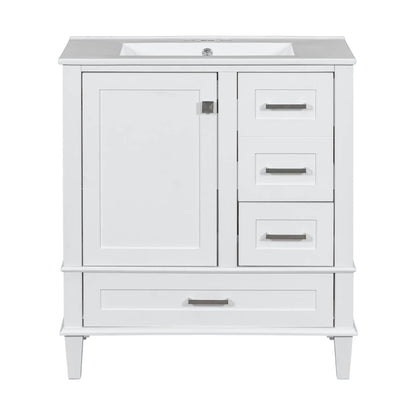 Bathroom Vanity With Sink Solid Wood Cabinet