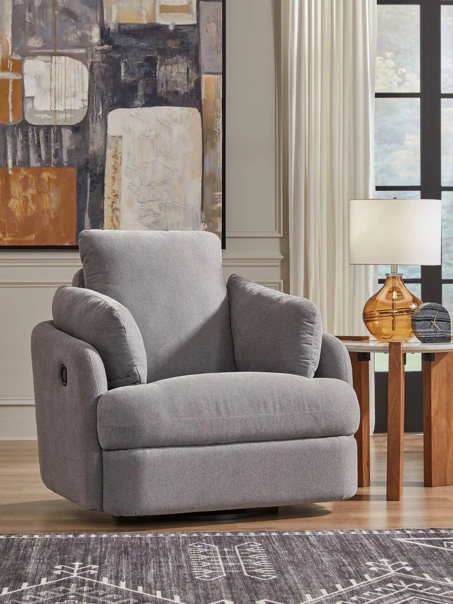 Modmax Swivel Glider Recliner Performance Fabric
