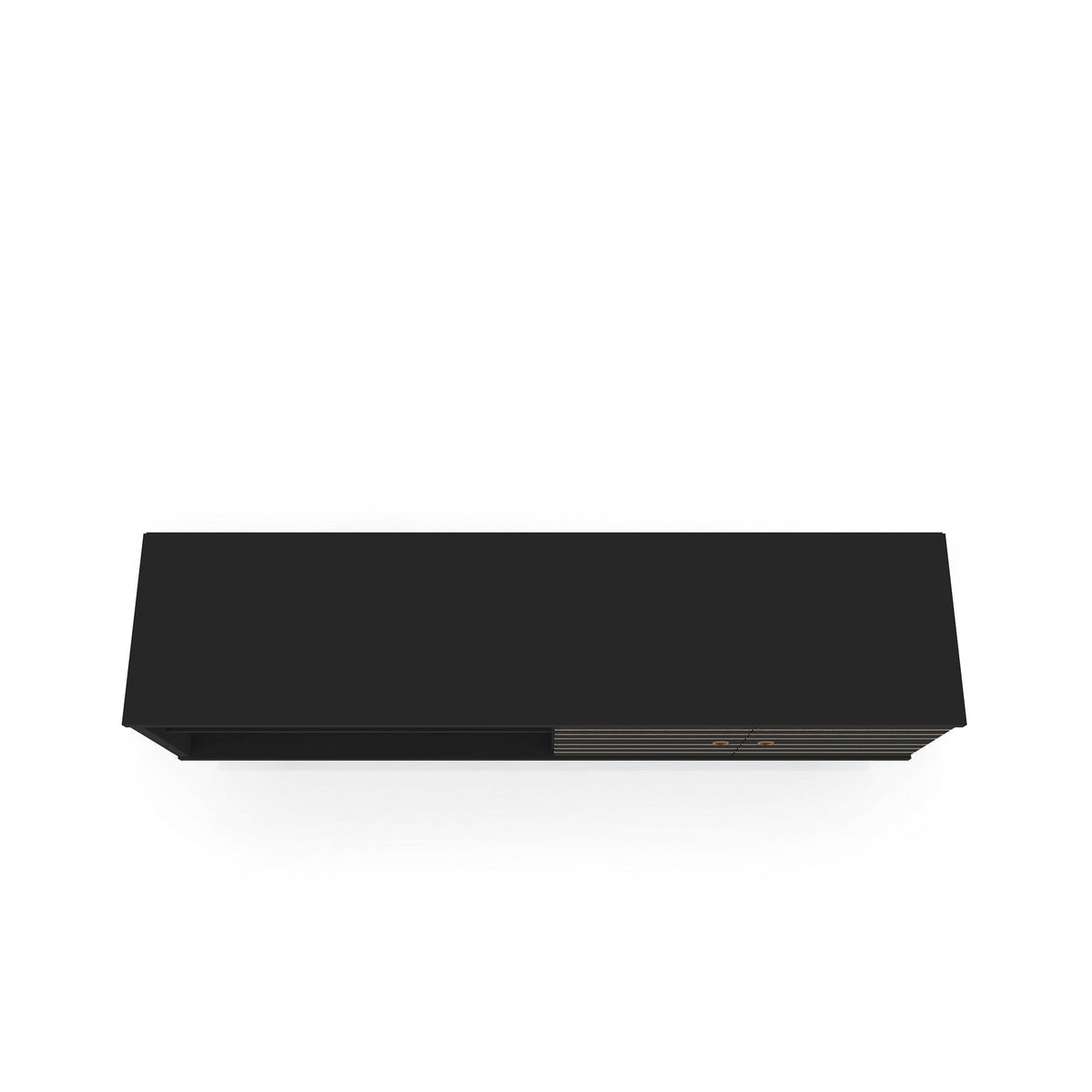 63in TV Stand HouseOfZazla, black finish with hidden storage on Tampa Home & Garden Store