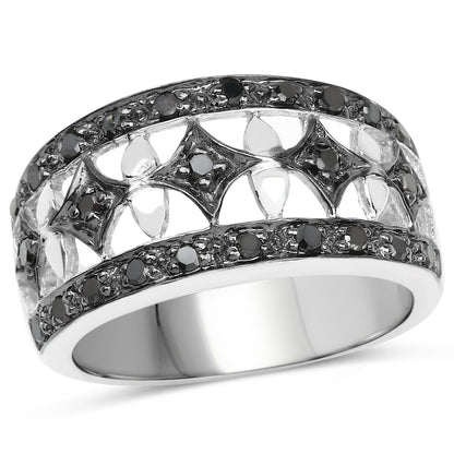 0.29ct Black Diamond Ring in .925 Sterling Silver with pave stones, Bids.com on Tampa Home & Garden Store