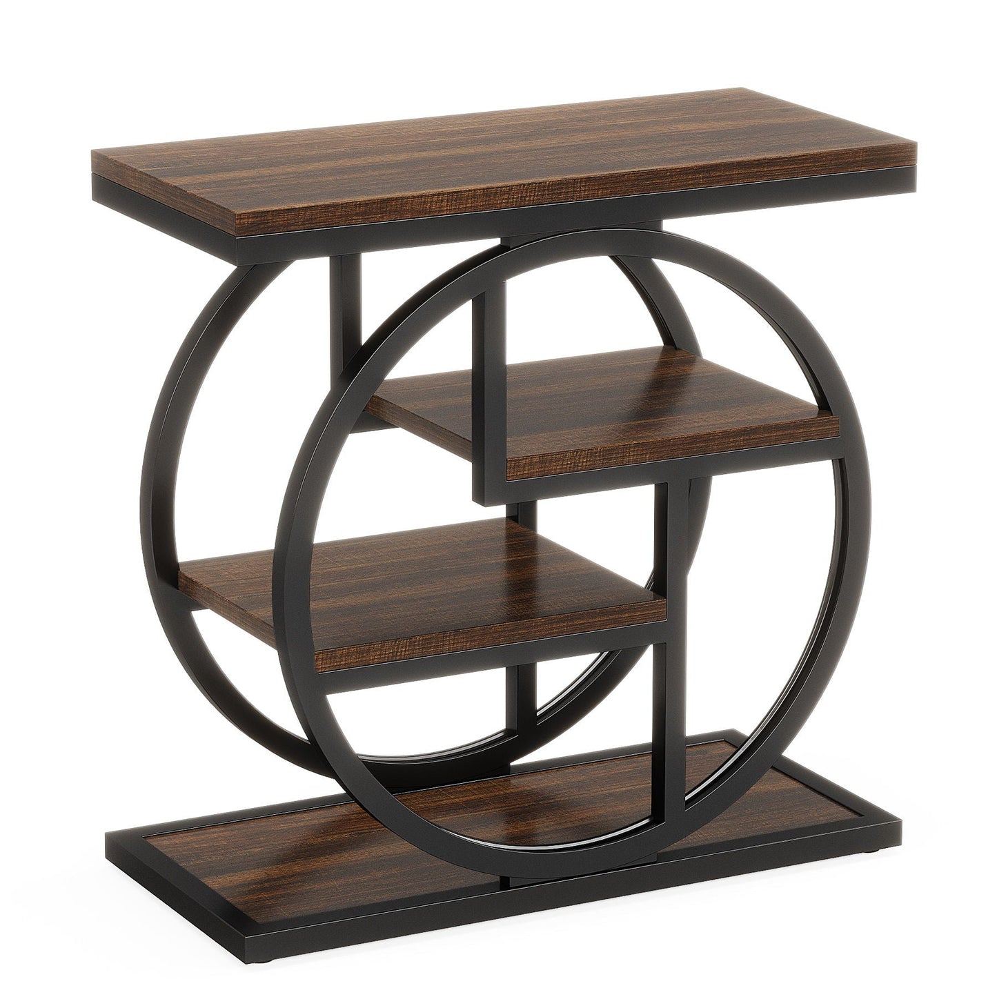 Four Tier End Table and Storage for Small Spaces