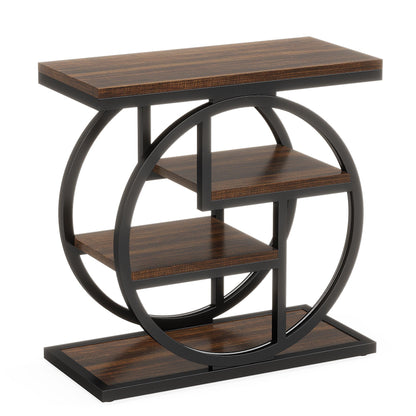 Four Tier End Table and Storage for Small Spaces
