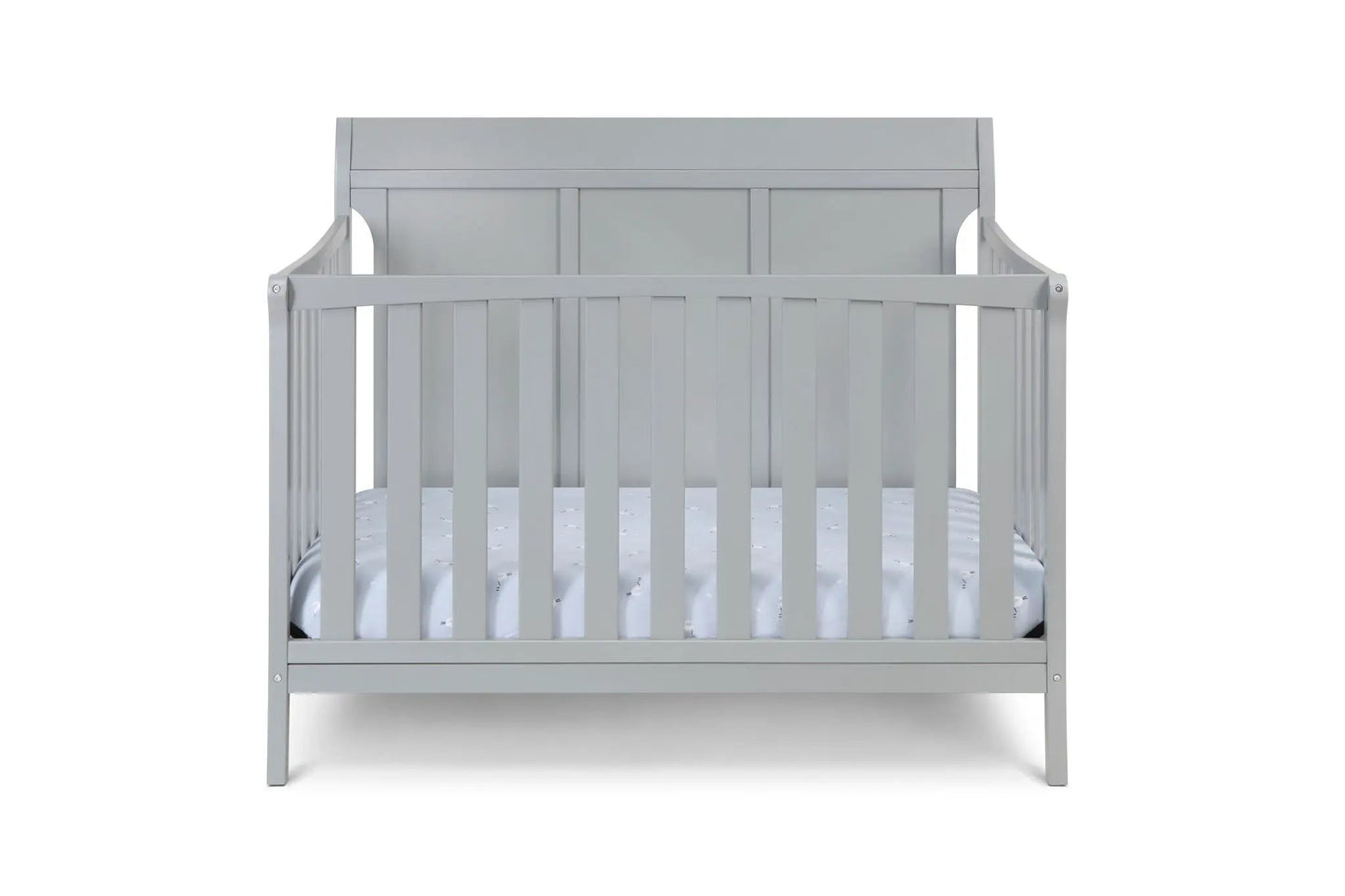 Shailee 4-in-1 Convertible Crib by Unique Piece Furniture in gray with slatted sides on Tampa Home & Garden Store