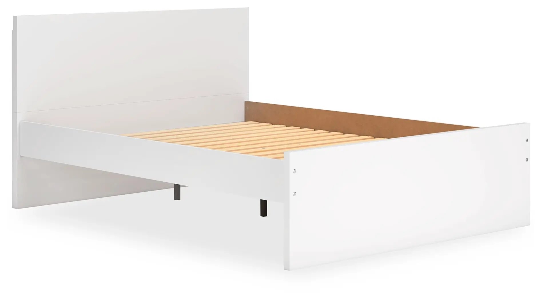 Onita panel platform bed white finish with slatted wooden bed base by Unique Piece Furniture on Tampa Home & Garden Store