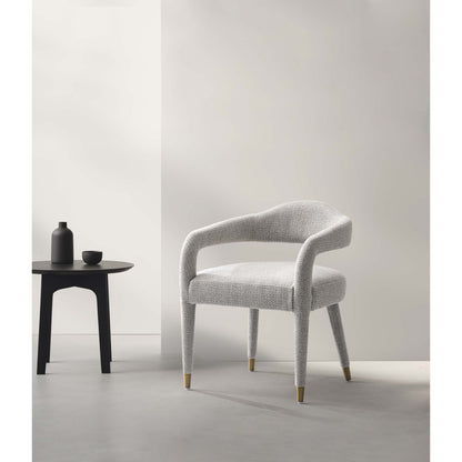 Aspen Solid Wood Mid Century Tweed Armchair