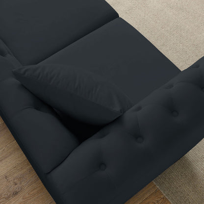 Chesterfield Sofa With Nailhead Trim and Cushions