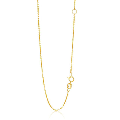 Necklace 14k yellow gold adjustable cable chain 1.1mm by Bids.com on Tampa Home & Garden Store