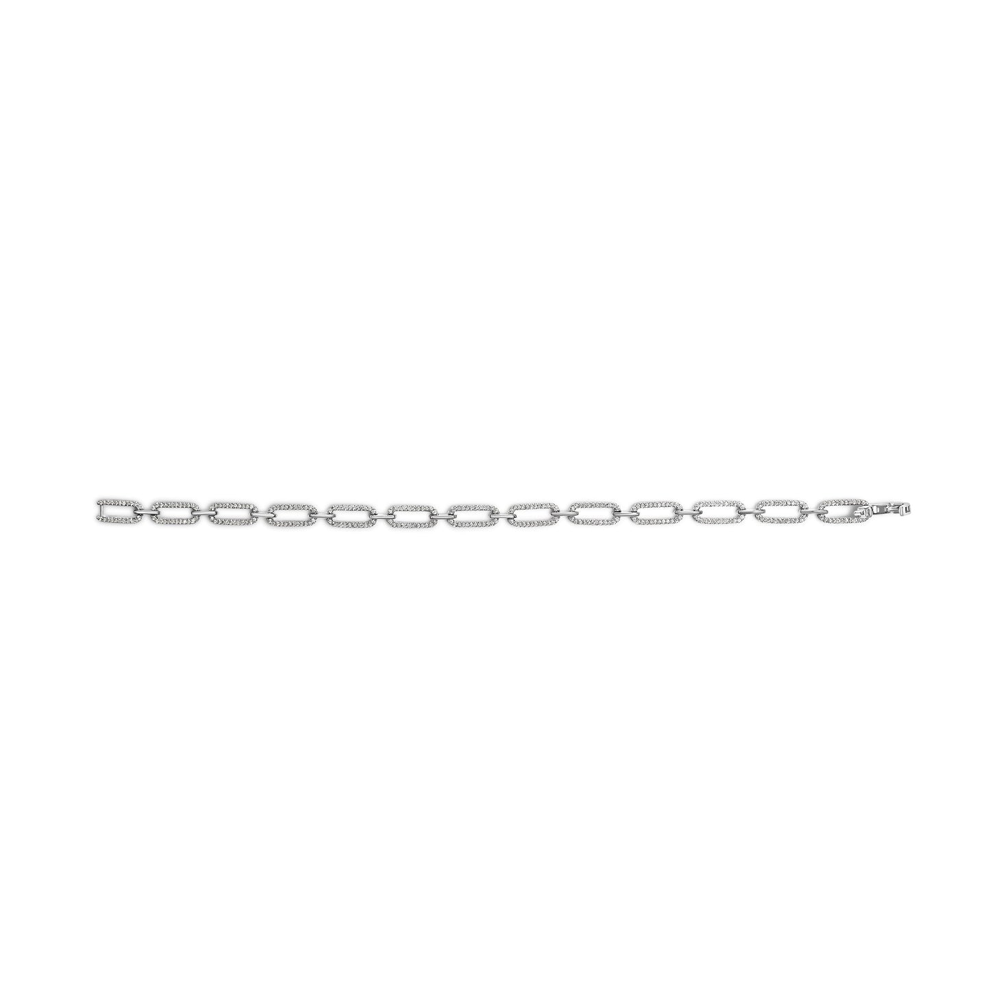 14K white gold 1.00 Cttw paperclip link bracelet by Bids.com on Tampa Home & Garden Store