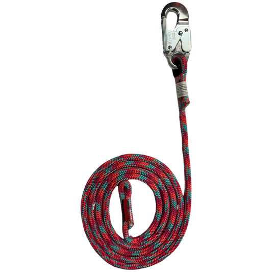 Huracan 1/2" 24 Strand Double Braid Lanyard with an Aluminum Body Steel Gate Ansi Double Action Snap Hook