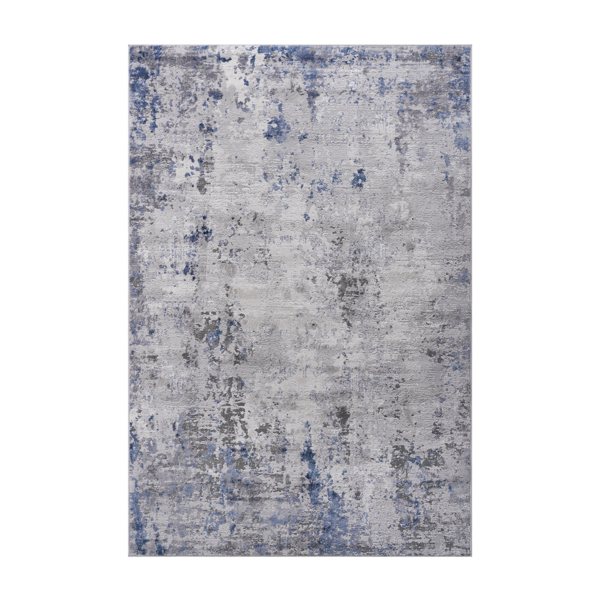 Marfi Collection 6.7x9 gray and brown rug by HouseOfZazla with blue accents on Tampa Home & Garden Store
