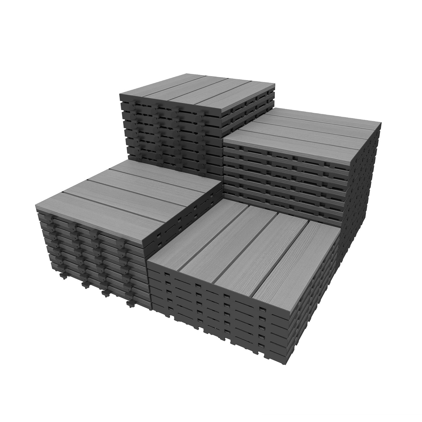 44 Pcs Interlocking Deck Tiles for Patio Flooring