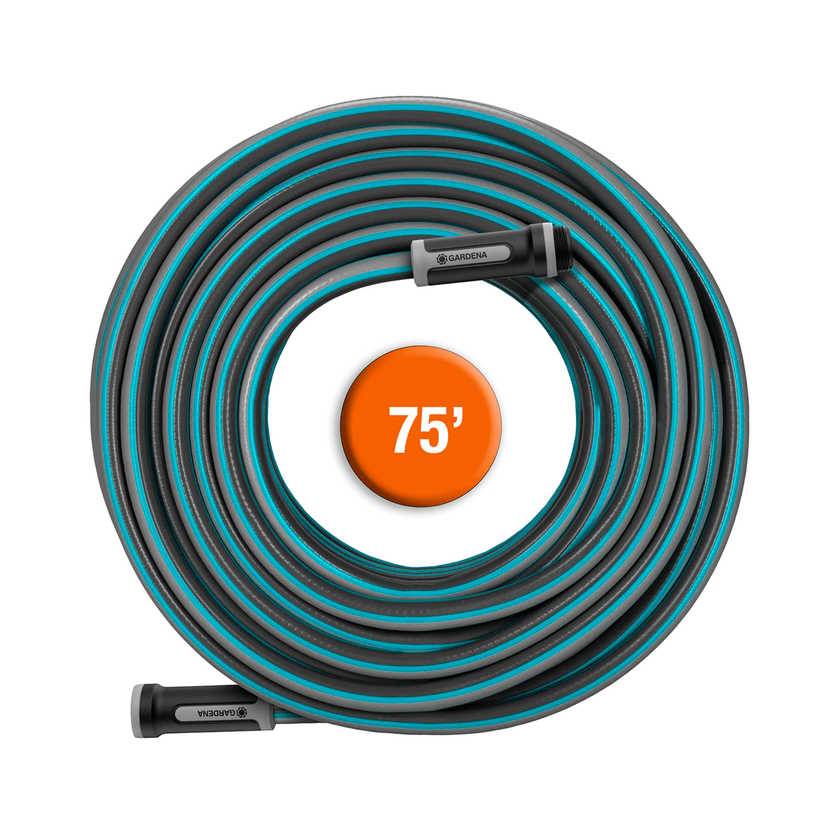 Gardena garden hose 5/8 X-Flow, 30m/100ft teal striped flexible irrigation hose on Tampa Home & Garden Store