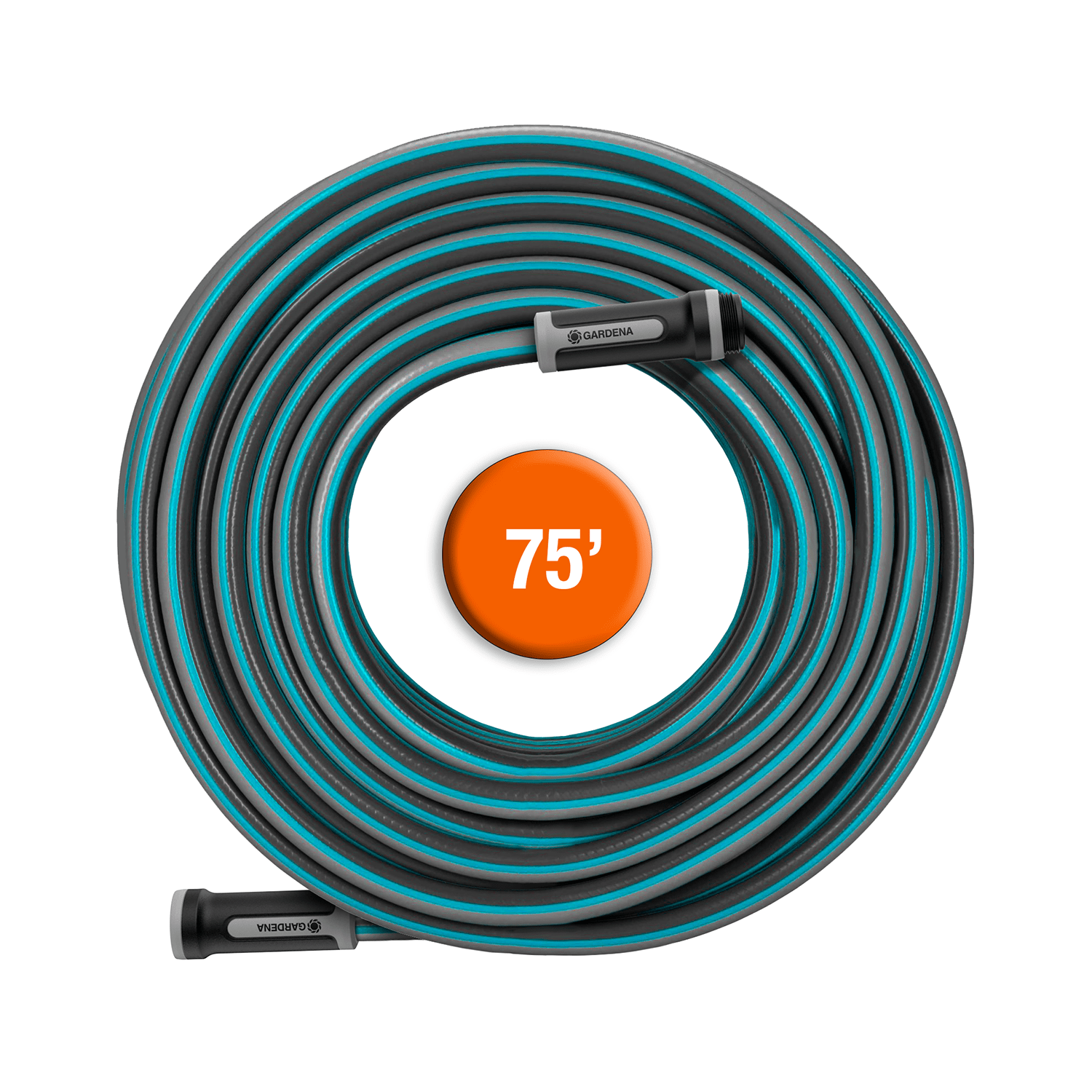 Gardena garden hose 5/8 X-Flow, 30m/100ft teal striped flexible irrigation hose on Tampa Home & Garden Store