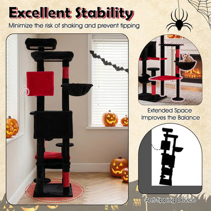 Gothic Cat Tree 75 Inch with Dual Perches