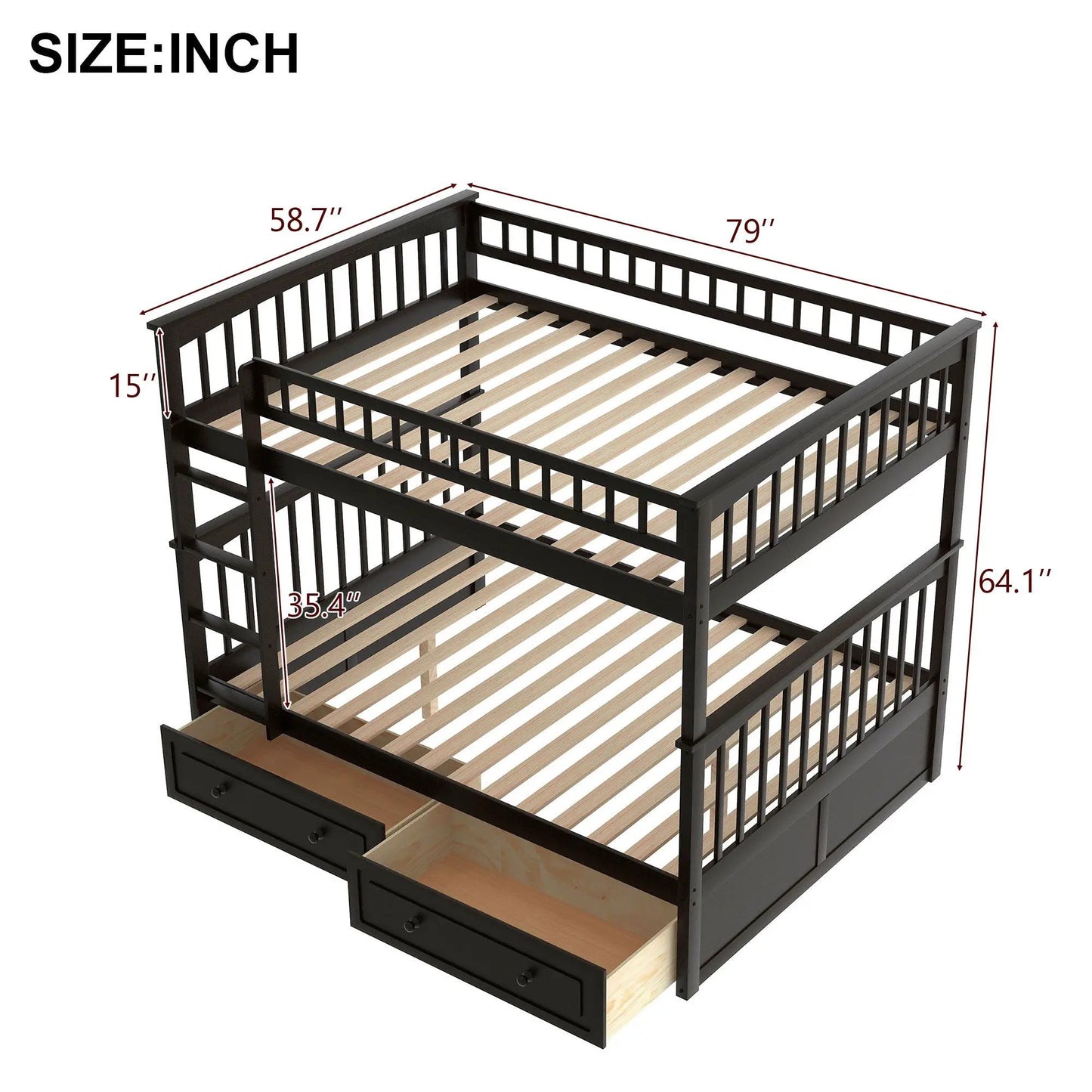 Bunk Bed With Drawers black convertible design Unique Piece Furniture Garden Store on Tampa Home & Garden Store