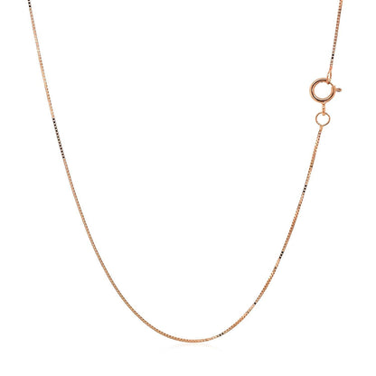 10k rose gold box chain necklace 0.45 mm with spring ring clasp by Bids.com on Tampa Home & Garden Store