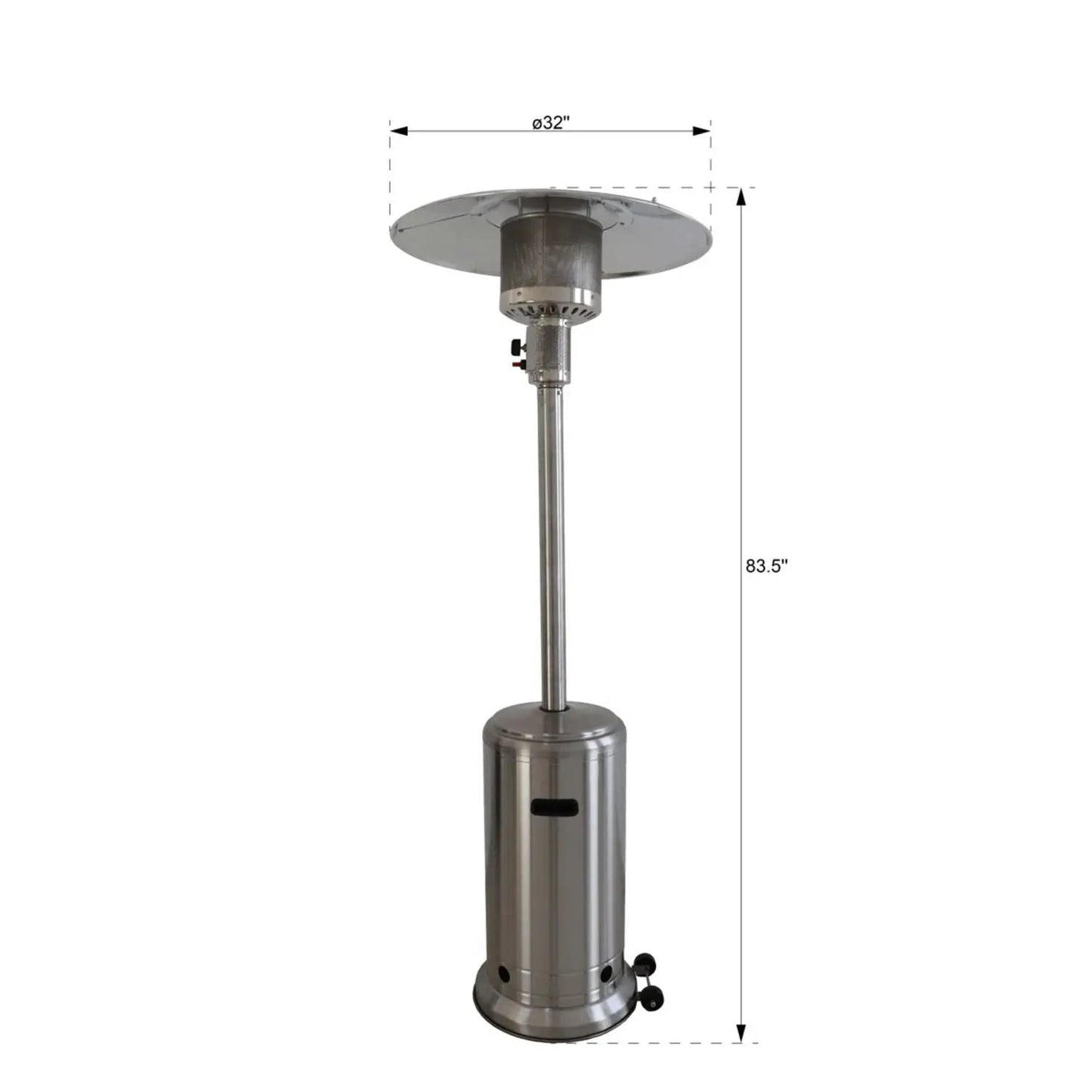 46,000 Btu Gas Standing Patio Heater for Outdoors