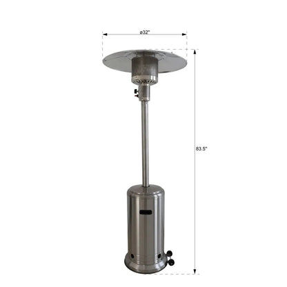 46,000 Btu Gas Standing Patio Heater for Outdoors