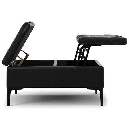 Laura Lift Top Solid Wood Storage Ottoman