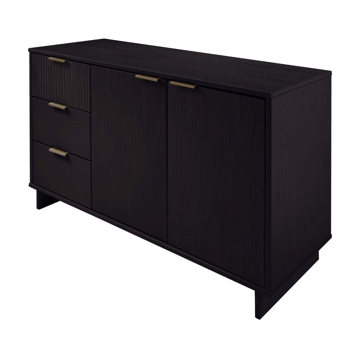 Granville Sideboard by HouseOfZazla in espresso with brass hardware and full-extension drawers on Tampa Home & Garden Store