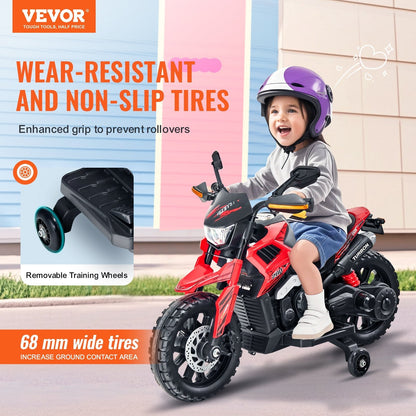 Kids' 12V electric ride-on motorcycle red with LED lights by UpTrend Deals on Tampa Home & Garden Store