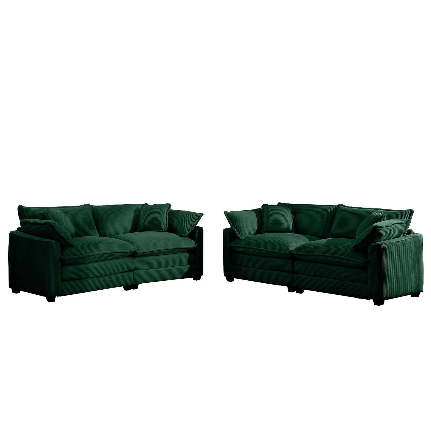 Elegant Sectional Sofa Set with Deep Seats