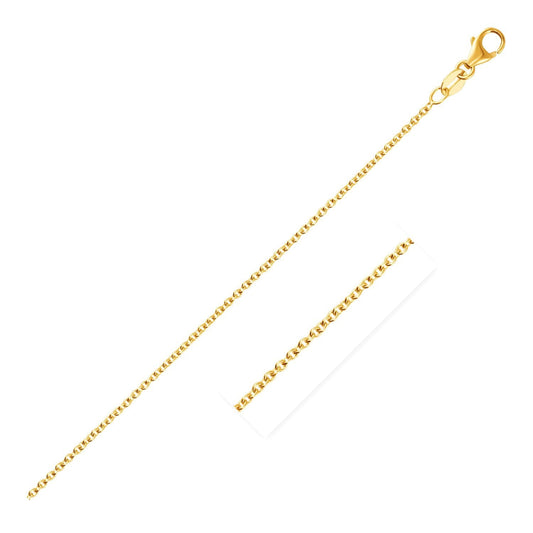 Two 14k yellow gold round cable chain necklaces, 1.5mm, with lobster clasps on Tampa Home & Garden Store