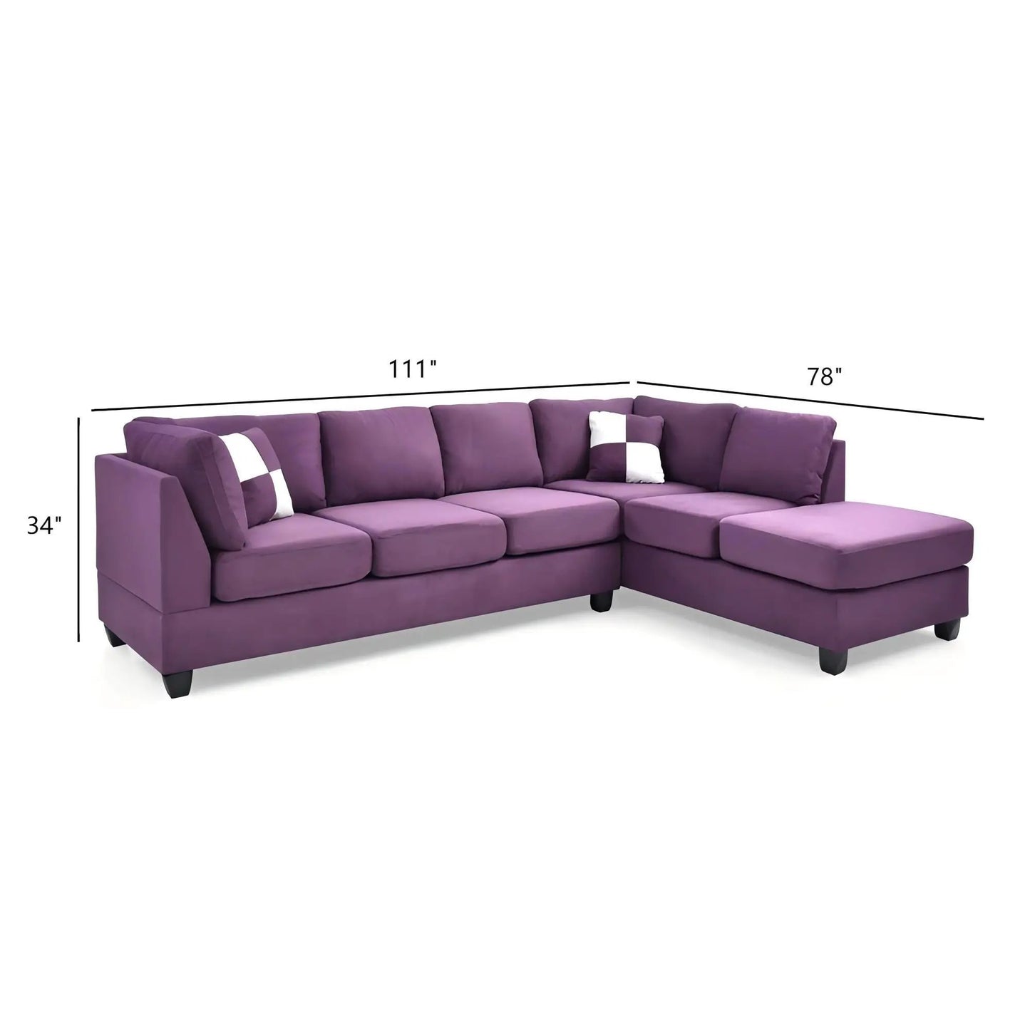 Malone Comfort Sectional Right or Left Chaise