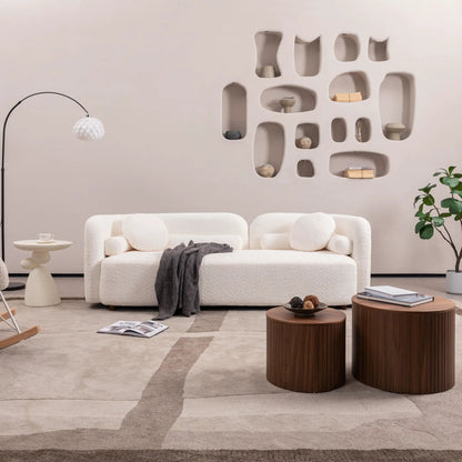 Luxury Modern Couch 3-Seater sofa in white textured fabric by Unique Piece Furniture on Tampa Home & Garden Store