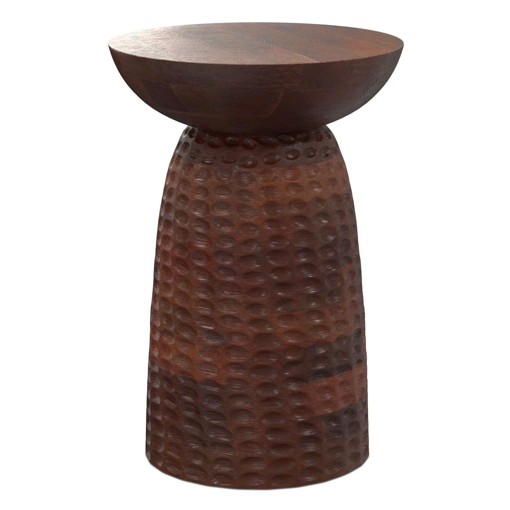 Boyd handcrafted accent table with dark top and textured base by Unique Piece Furniture on Tampa Home & Garden Store