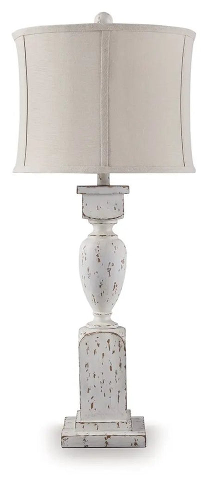 Madsbrook Poly Floor Lamp Antique White Finish