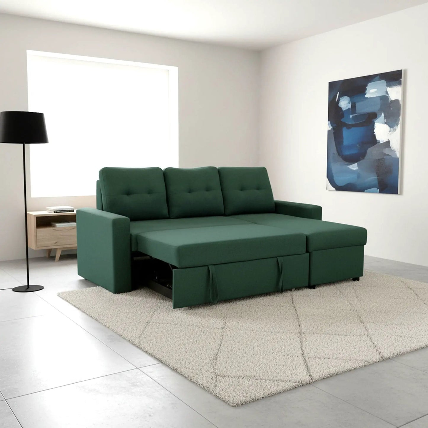 Convertible L Shaped Sectional Sleeper Sofa Bed