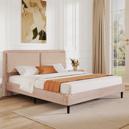 Soft Bed Comfortable Backrest For Bedroom with pink tufted upholstery and white linens on Tampa Home & Garden Store