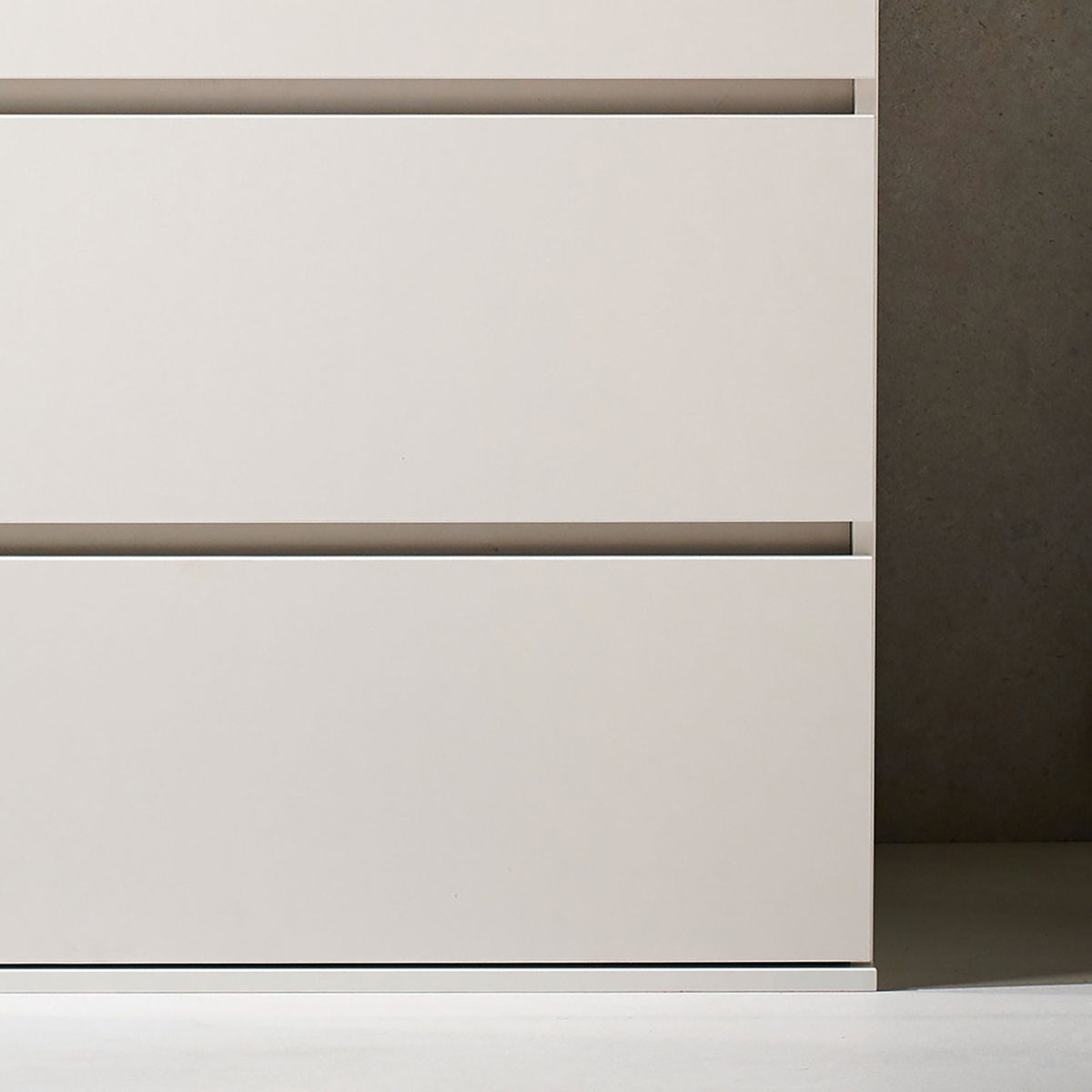 White contemporary wood accent chest with two soft-closing drawers HouseOfZazla on Tampa Home & Garden Store