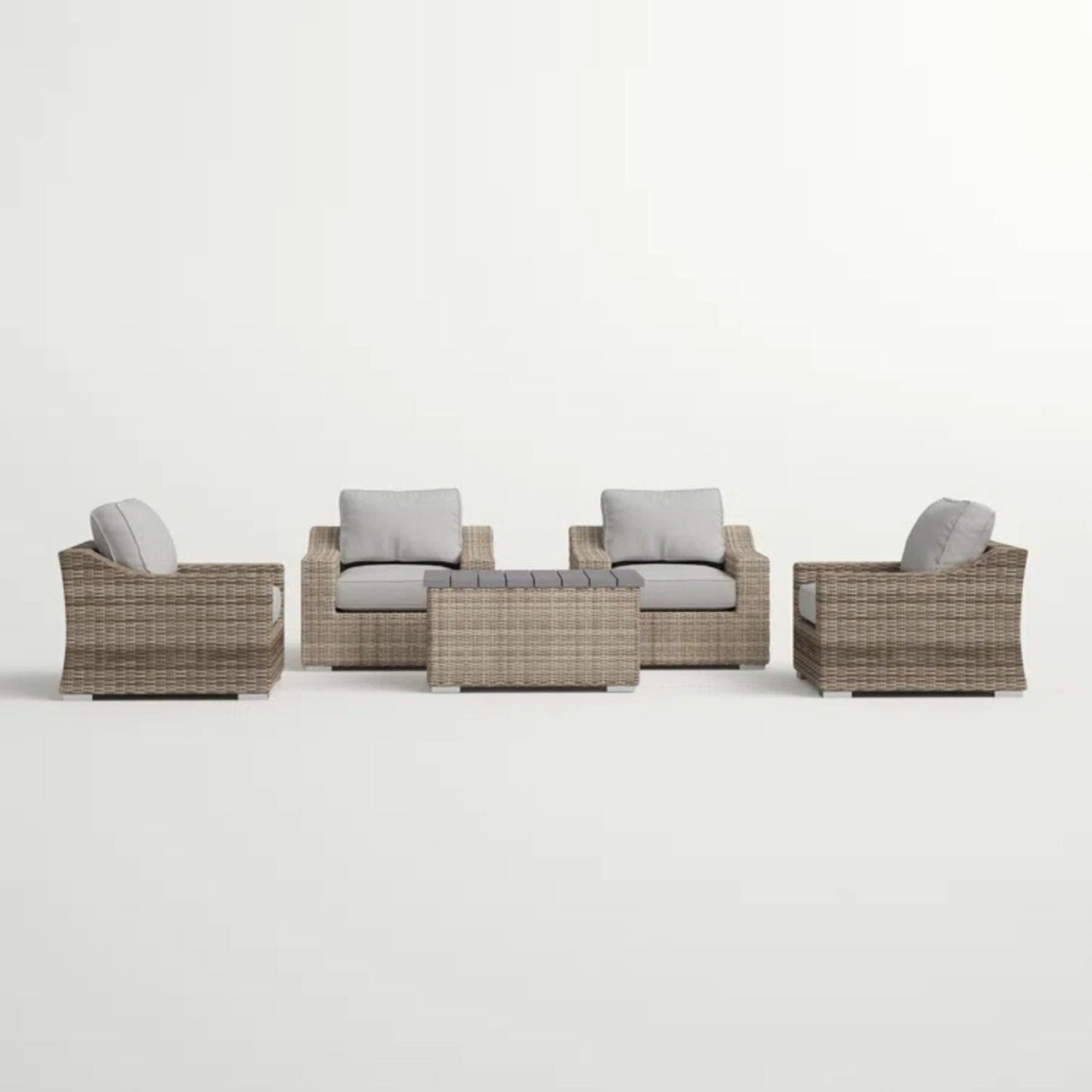 Durable Aluminum Wicker Sofa and Cushions