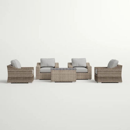 Durable Aluminum Wicker Sofa and Cushions