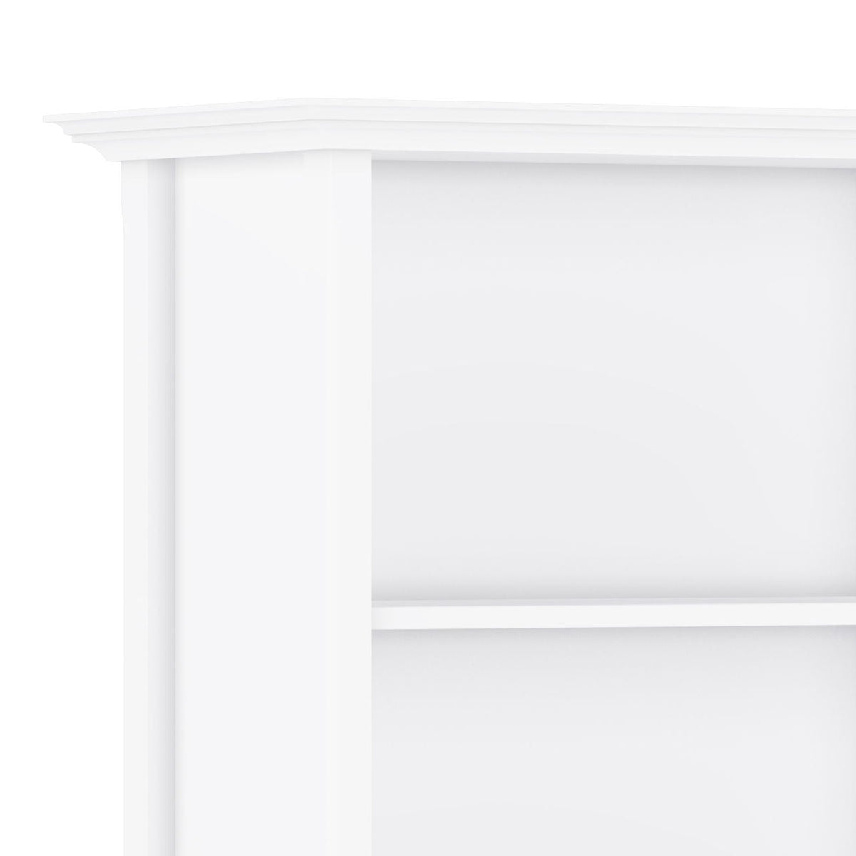 Amherst wooden bookcase white finish with adjustable shelves on Tampa Home & Garden Store