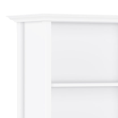 Amherst wooden bookcase white finish with adjustable shelves on Tampa Home & Garden Store