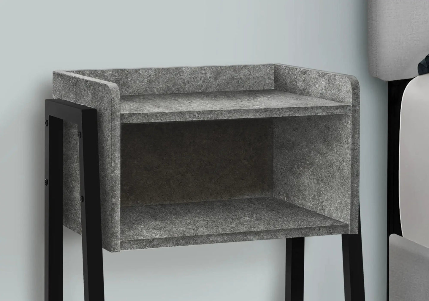 Accent Side Table, Reclaimed Wood Look, 2-Tier