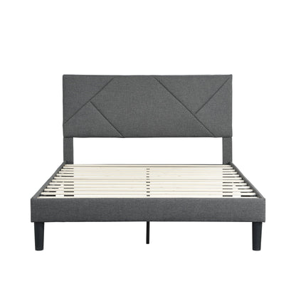 Upholstered Platform Bed Frame and Slat Support