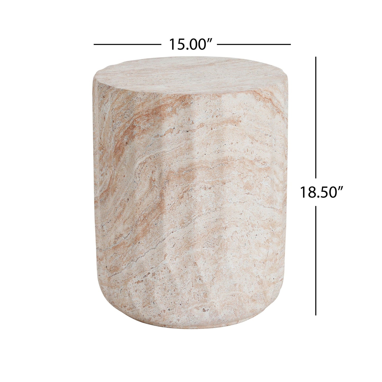 Indoor and Outdoor Concrete Side Table Beige