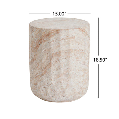 Indoor and Outdoor Concrete Side Table Beige