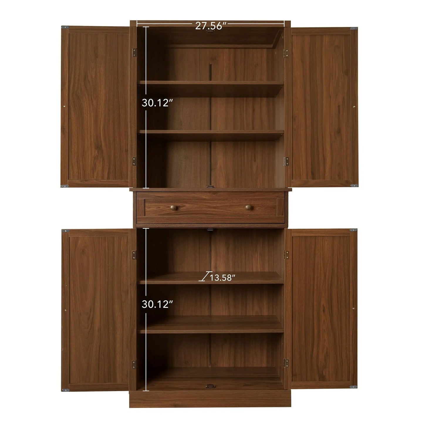 4-Door Storage Cabinet With 1 Drawer wood finish and 4 adjustable shelves Unique Piece Furniture on Tampa Home & Garden Store